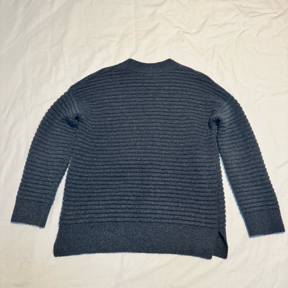 Madewell Elsmere Blue Ribbed Pullover Crewneck Sweater Women’s XXS - Picture 2 of 8